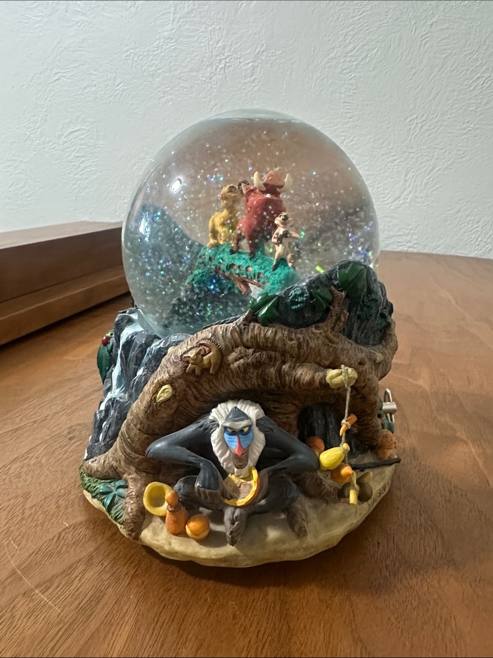 Vintage Disney The Lion King Musical Snow Globe